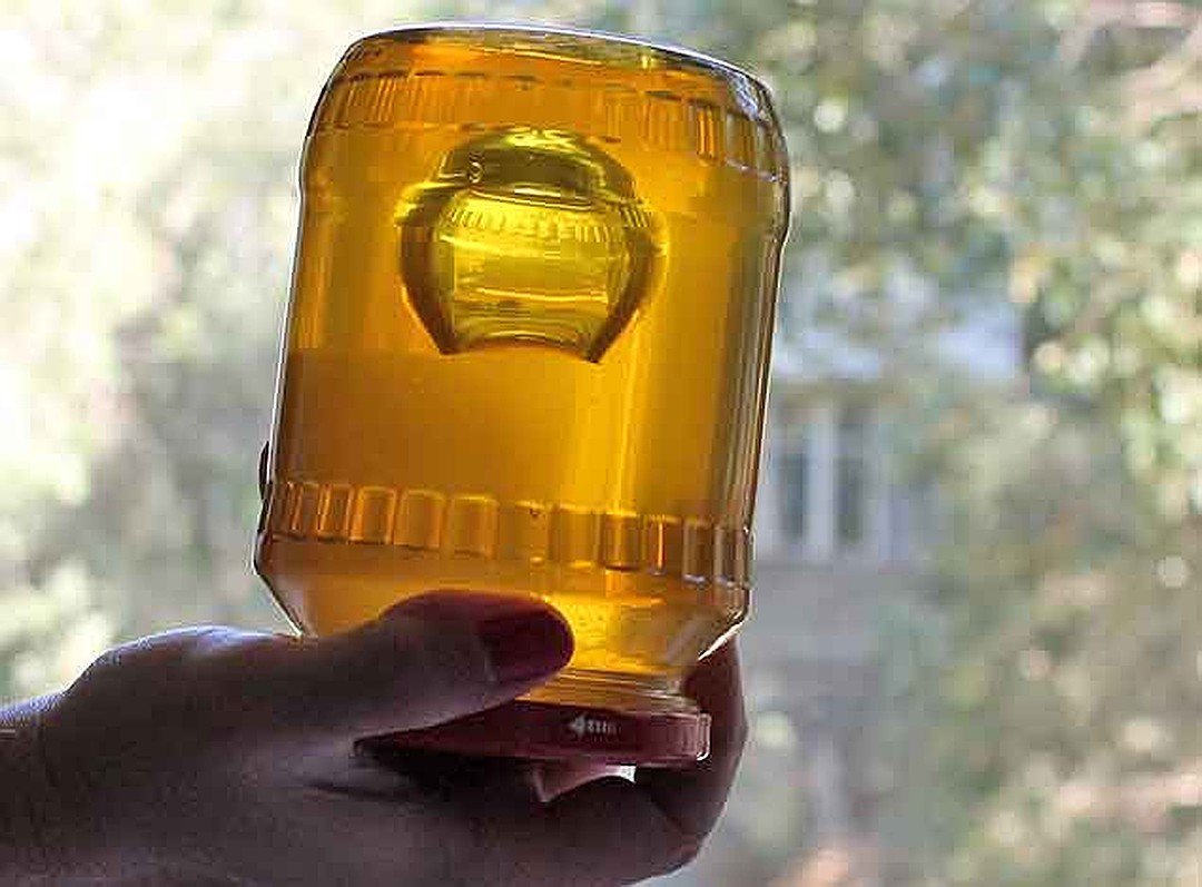 Как отличить натуральный мед от поддельного: Переворачивание тары